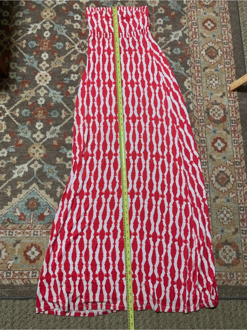 TART Strapless Maxi Dress Abstract Ikat Print Women's Small SEXY! - Picture 11 of 13